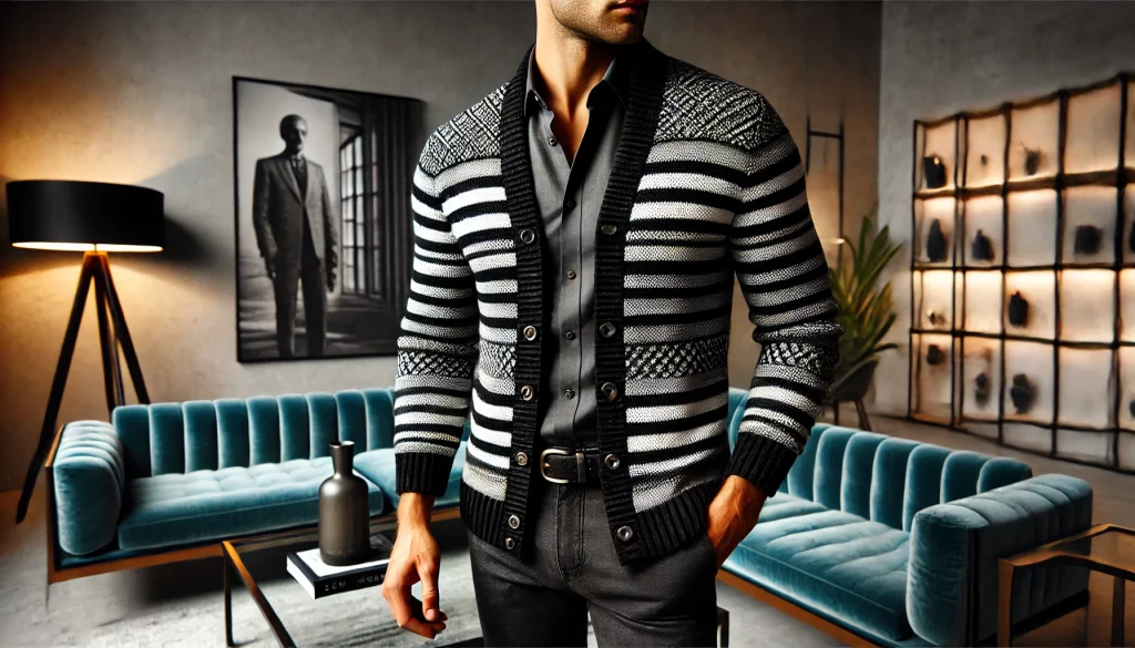 Men With Patterned Cardigans Statement - 06