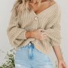 Soft Women Chunky Knit Open Front Sweater 1