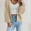 Soft Women Chunky Knit Open Front Sweater 2