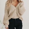 Soft Women Chunky Knit Open Front Sweater 4